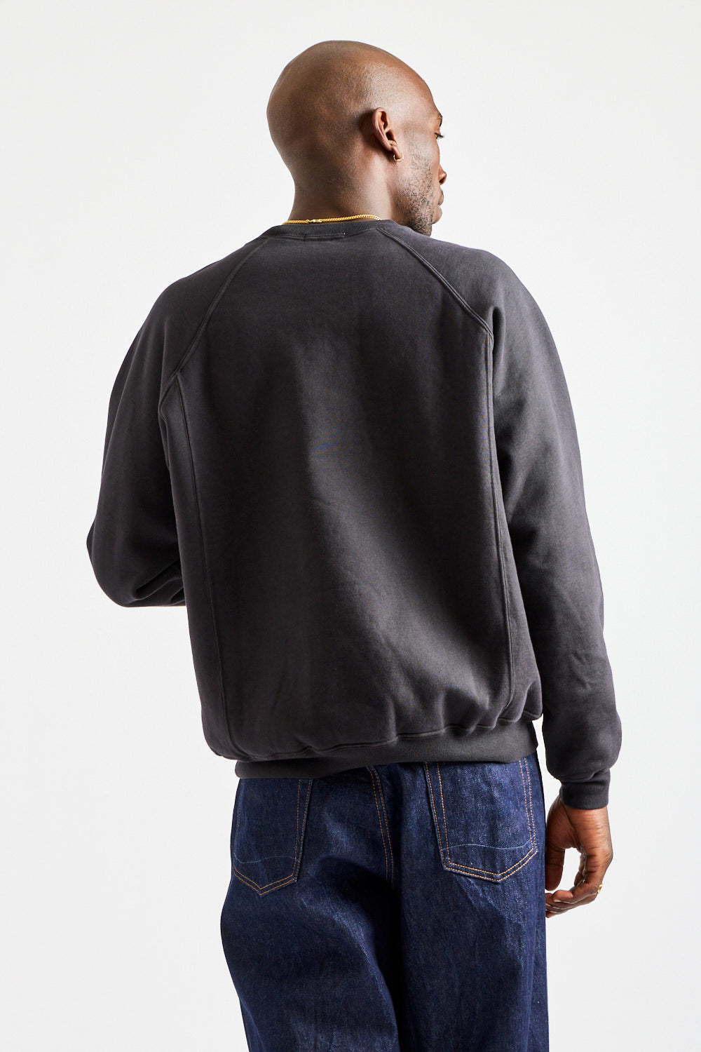 Heavy Gusset Crewneck in Anthracite