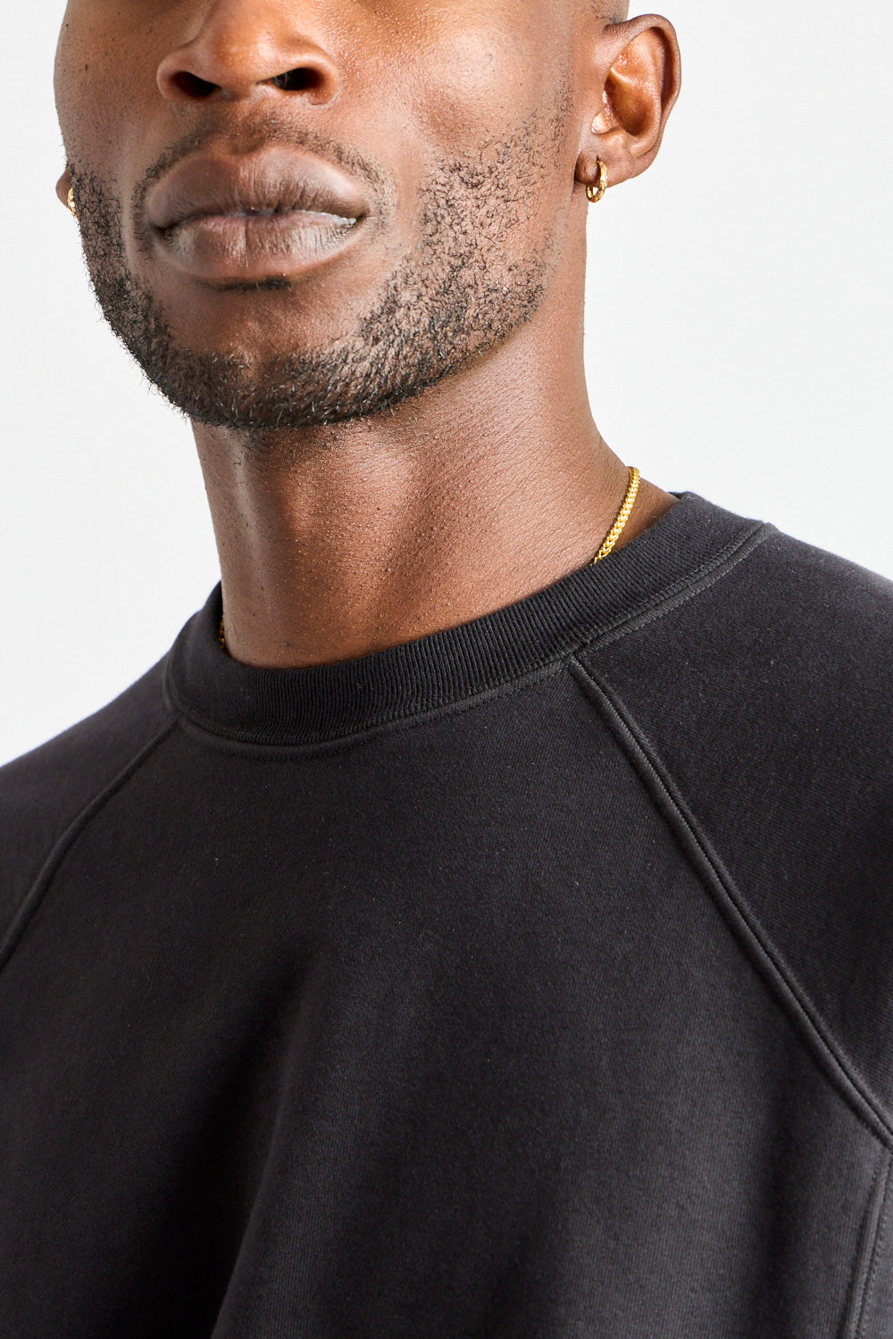 Heavy Gusset Crewneck in Anthracite