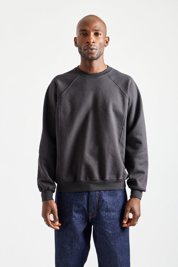 Heavy Gusset Crewneck in Anthracite