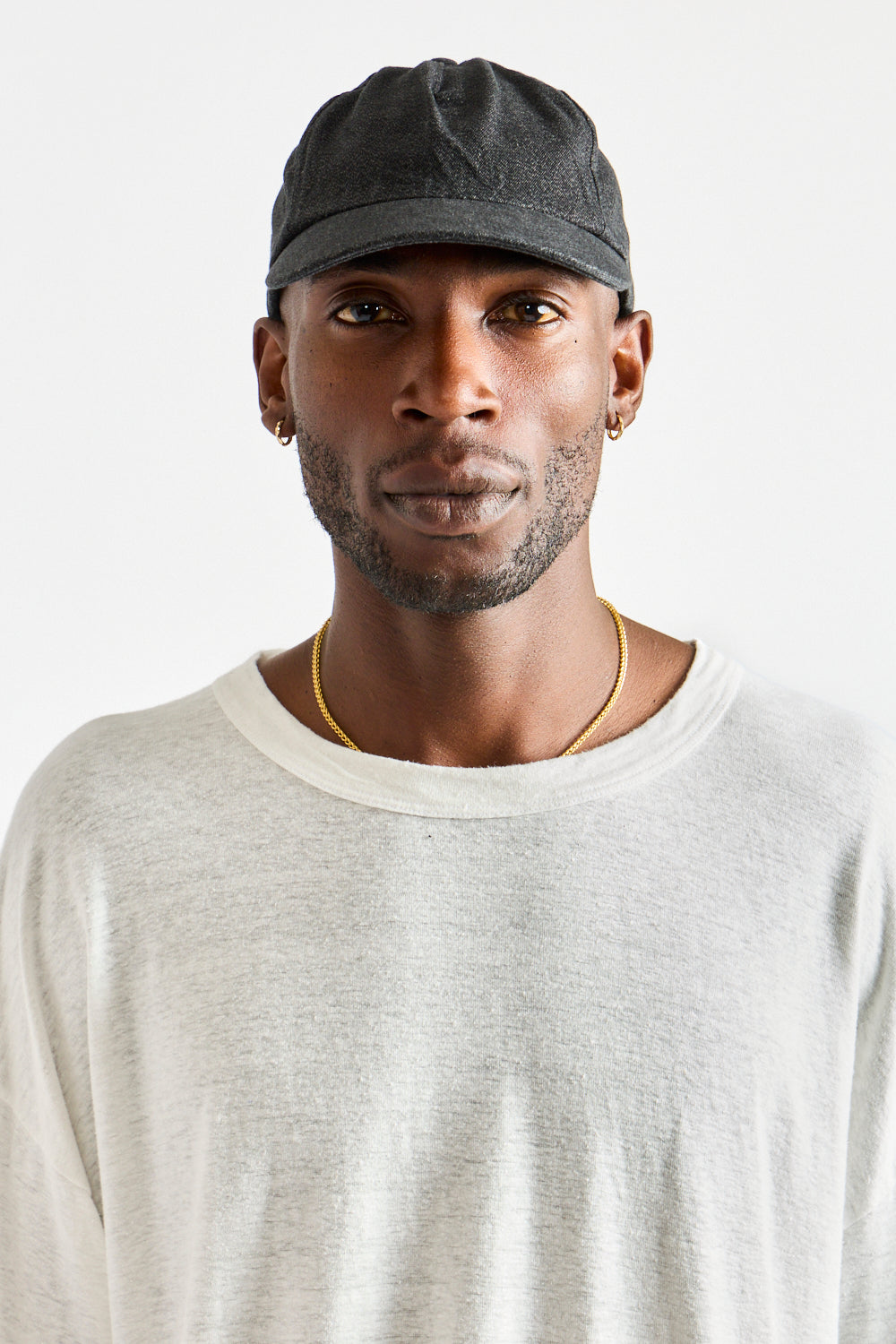 Heavy Twill Cap in Black