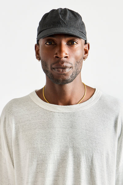 Heavy Twill Cap in Black