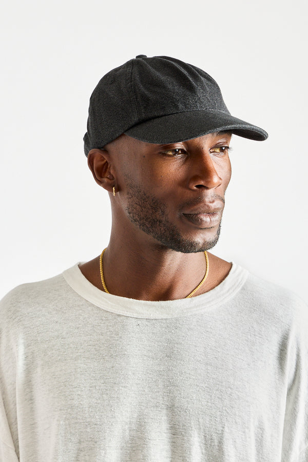 Heavy Twill Cap in Black