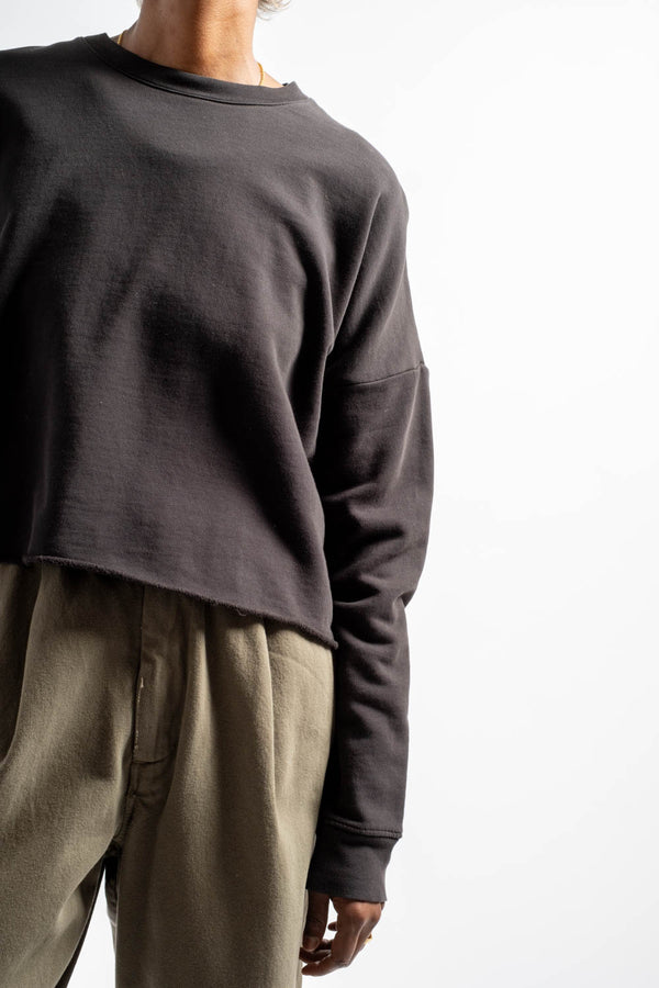 Fleece Crewneck in Black