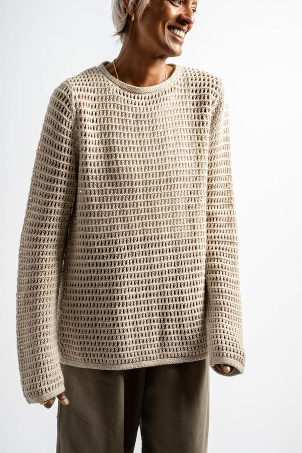 Net Pullover in Flax