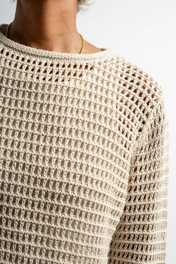 Net Pullover in Flax