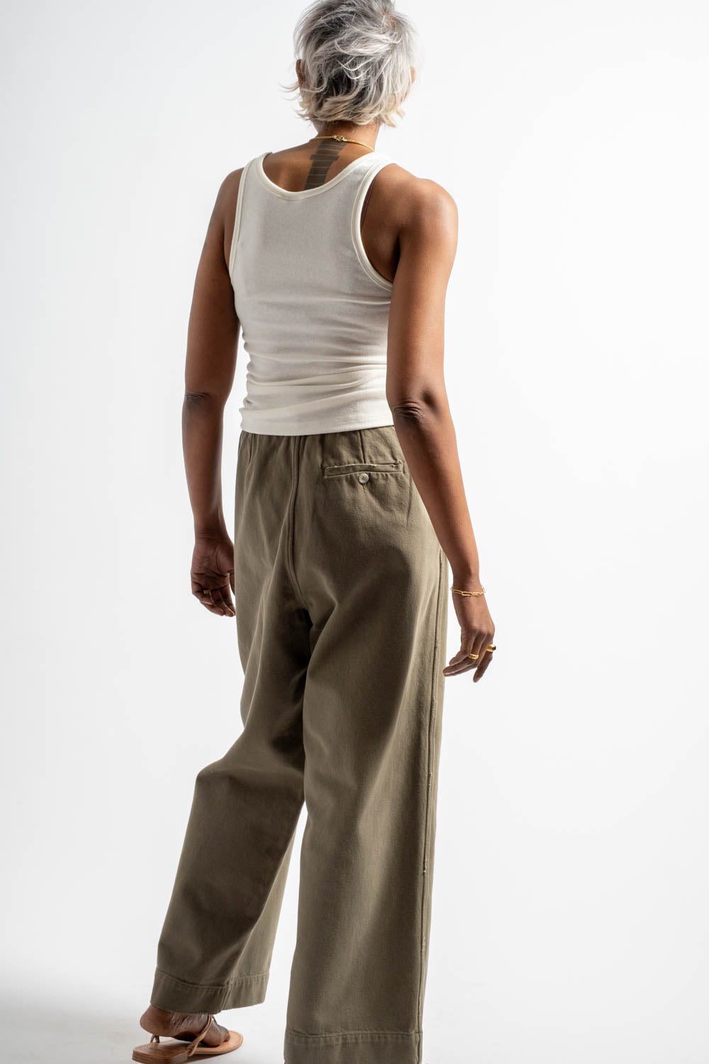 Washed Trouser in Fatigue