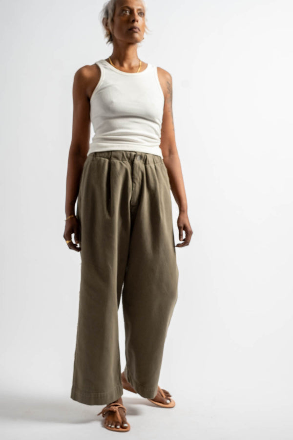 Washed Trouser in Fatigue