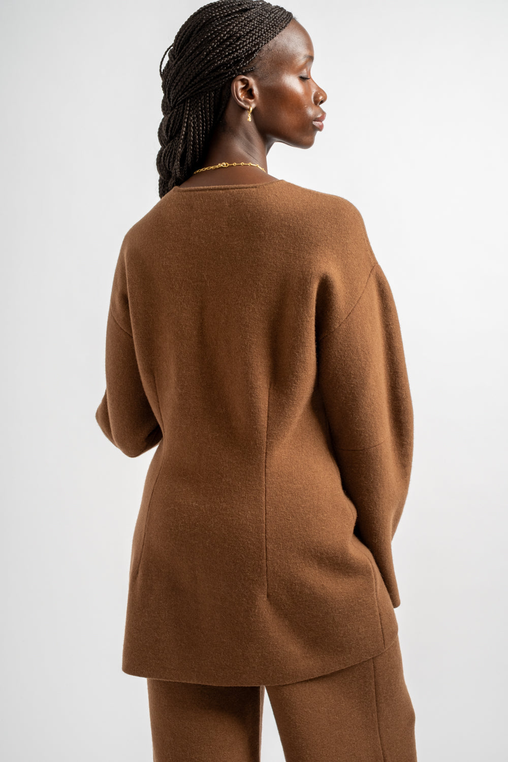 Double Knit Form Tunic in Rust