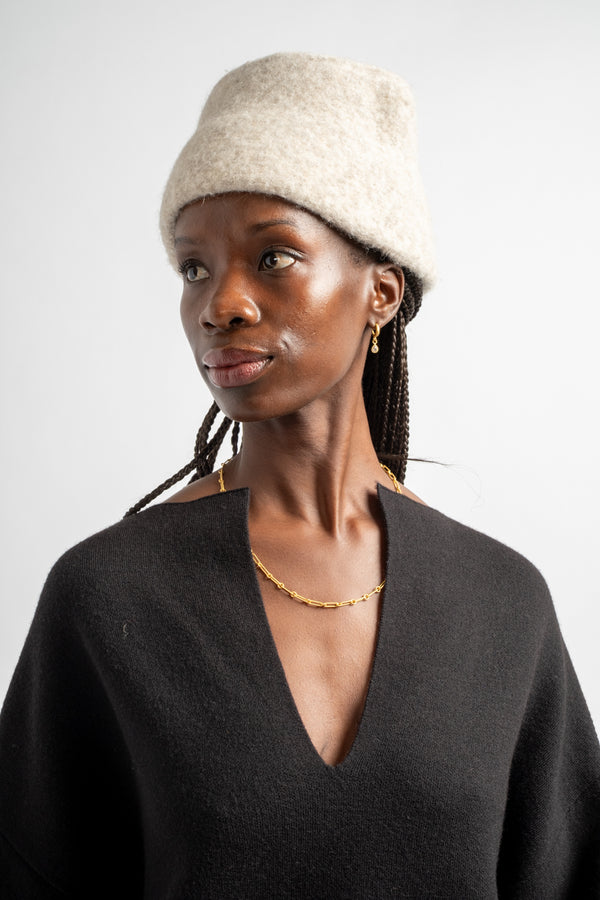 Felt Toque in Pebble