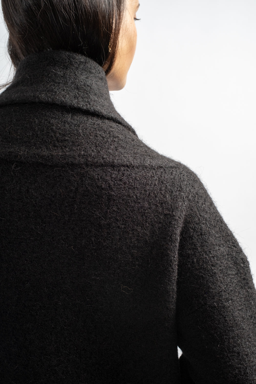 Long Shawl Cardigan in Black