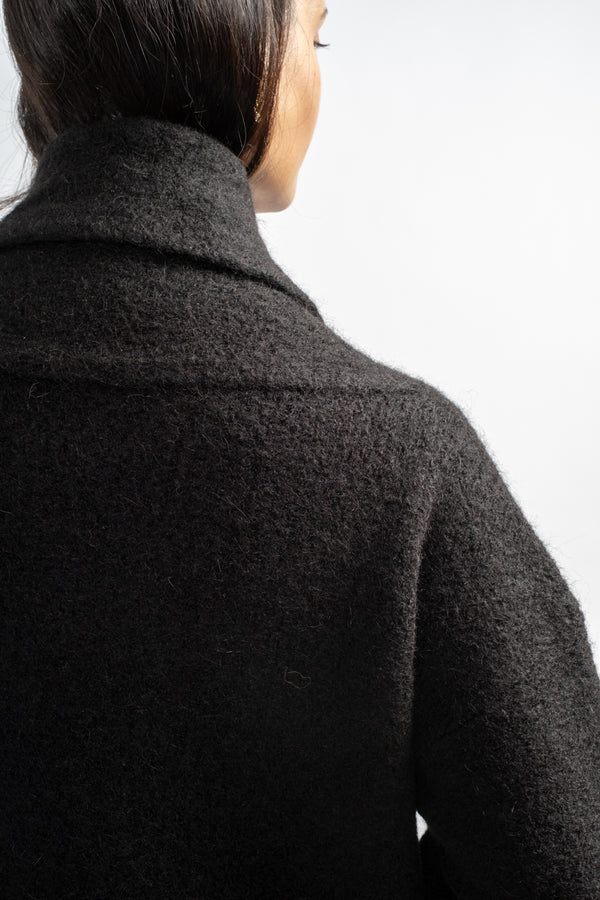 Long Shawl Cardigan in Black