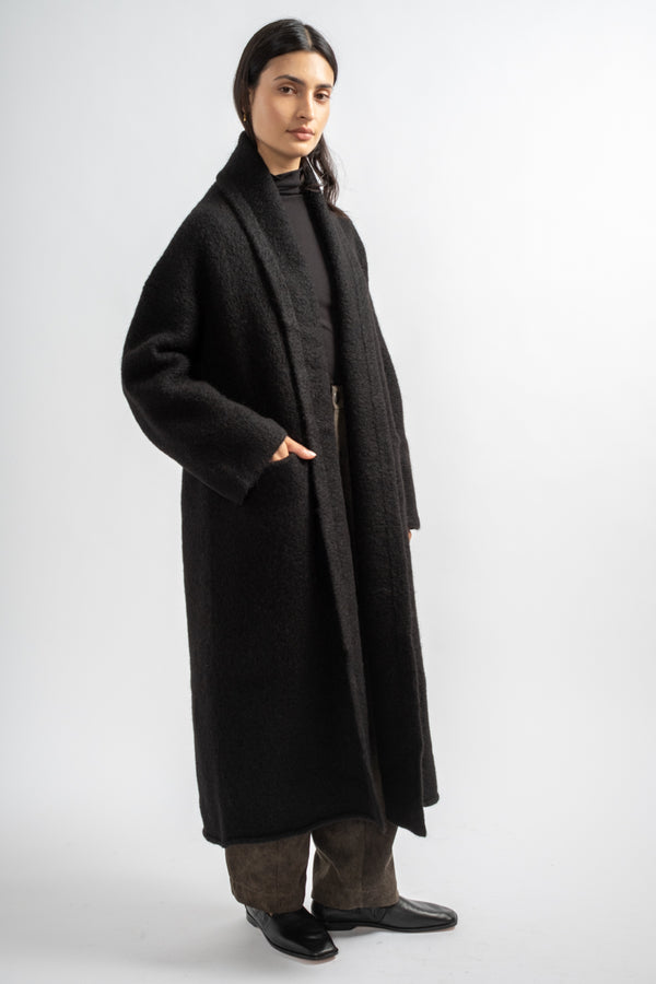 Long Shawl Cardigan in Black