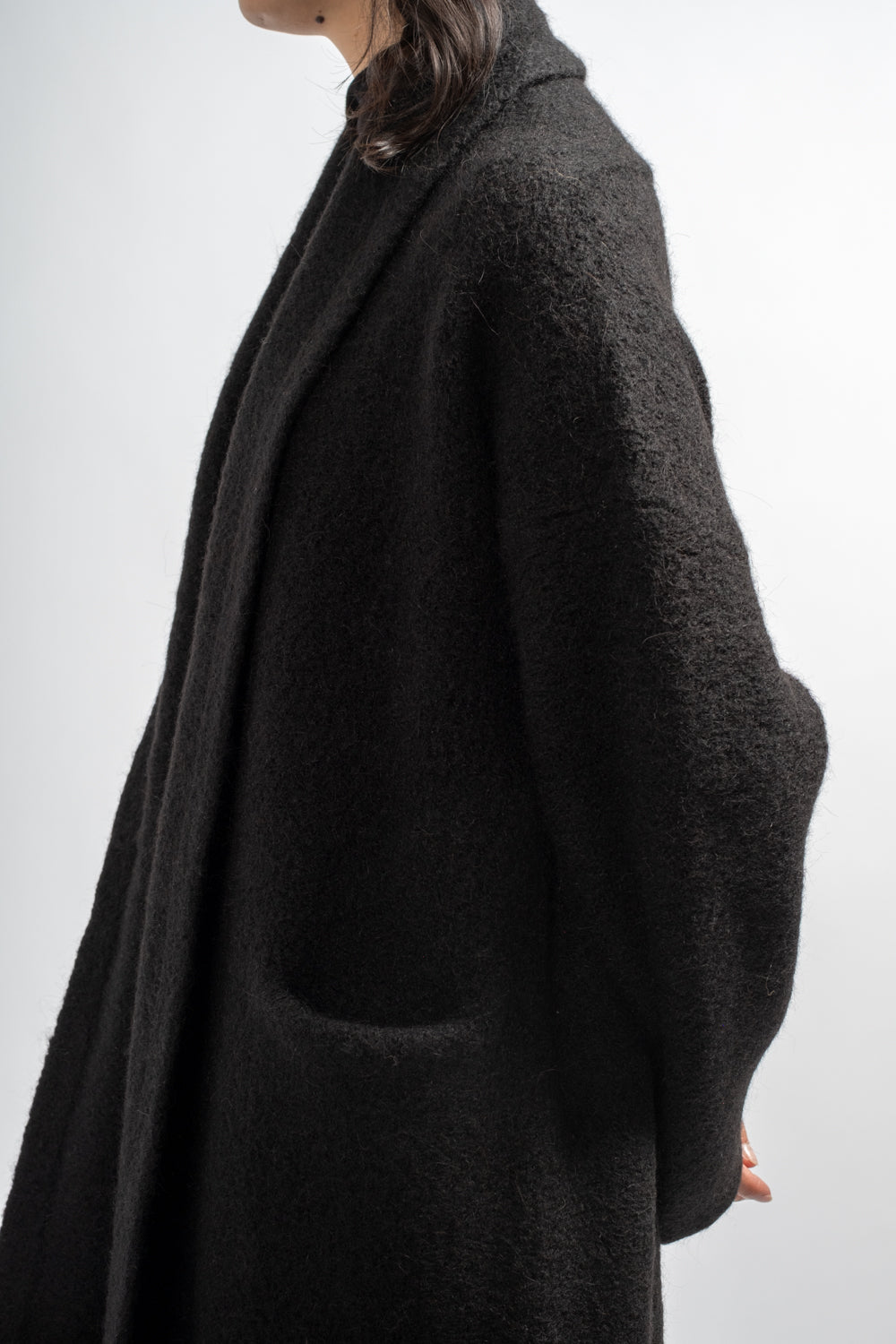 Long Shawl Cardigan in Black