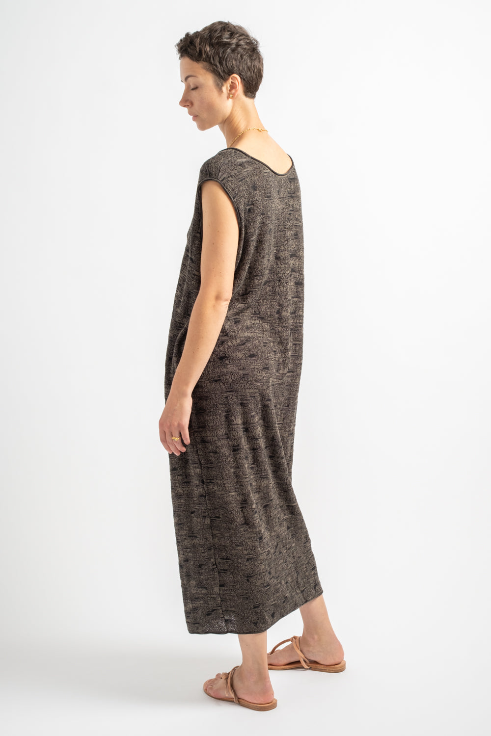 Terra Dress in Black Marl