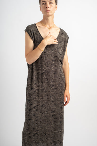 Terra Dress in Black Marl