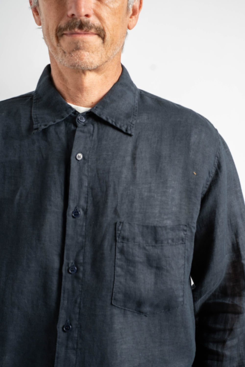 Brando Linen Shirt in Ink