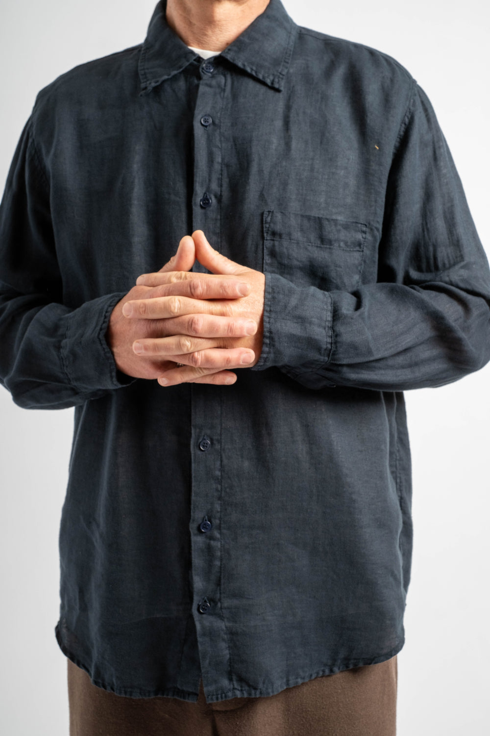 Brando Linen Shirt in Ink