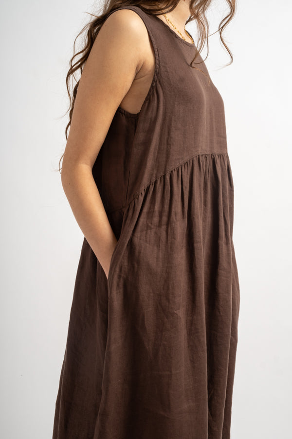 Amanda Dress in Chocolate