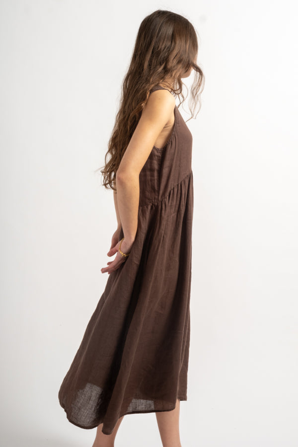 Amanda Dress in Chocolate