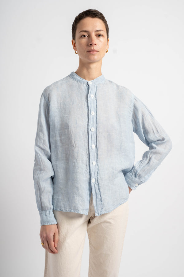 Ivey Banded Chambray Shirt in Wash