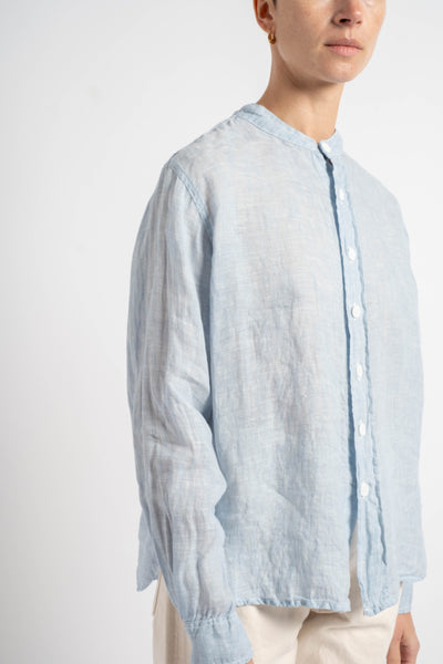 Ivey Banded Chambray Shirt in Wash