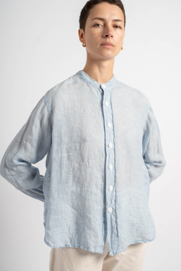 Ivey Banded Chambray Shirt in Wash