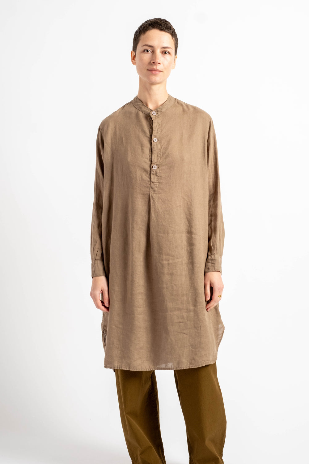 Rani Linen Kurta in Bark