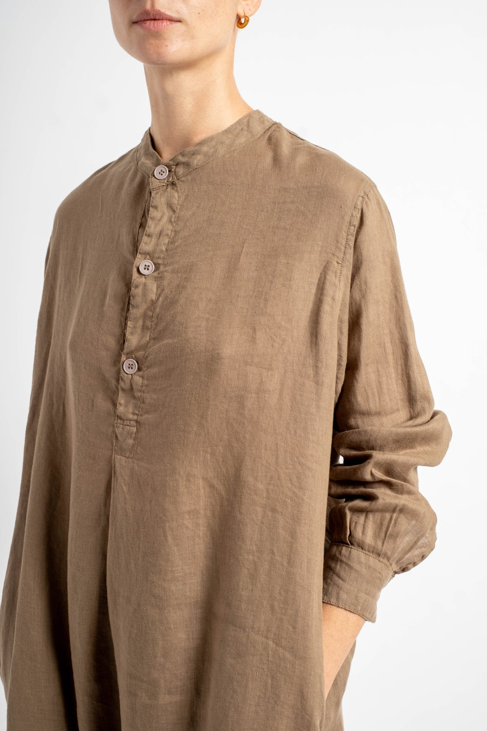 Rani Linen Kurta in Bark