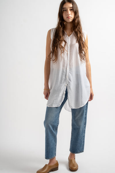 Sleeveless Calle Top in White