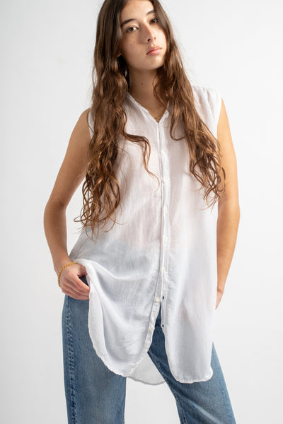 Sleeveless Calle Top in White
