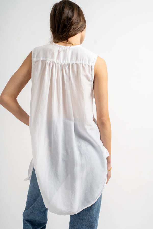 Sleeveless Calle Top in White