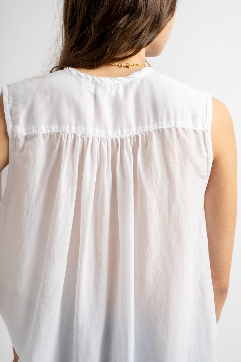 Sleeveless Calle Top in White