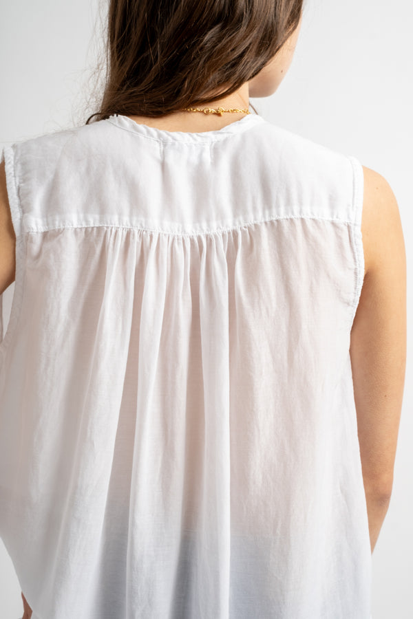 Sleeveless Calle Top in White