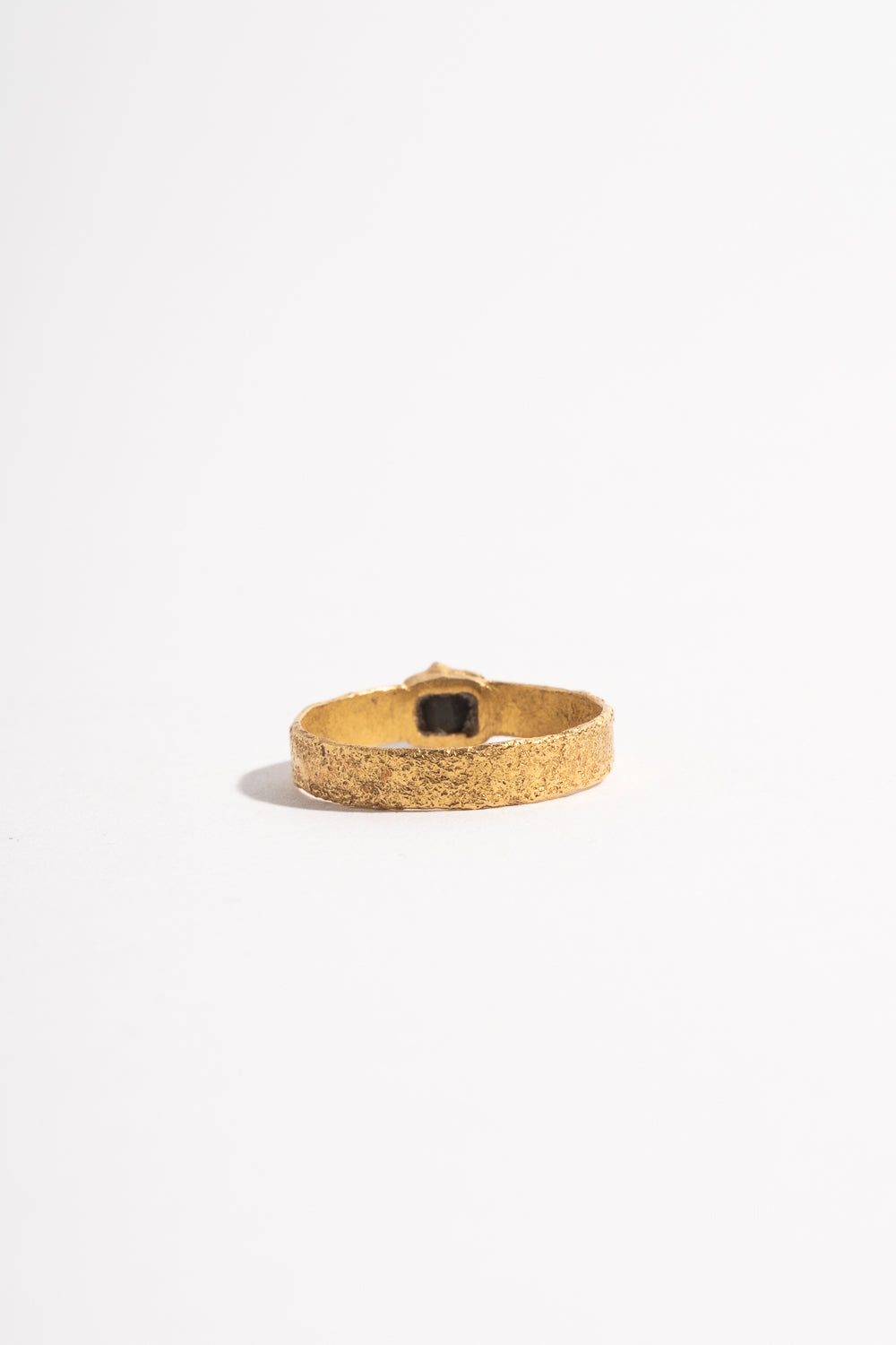 22K Dark Raw Sapphire Ring