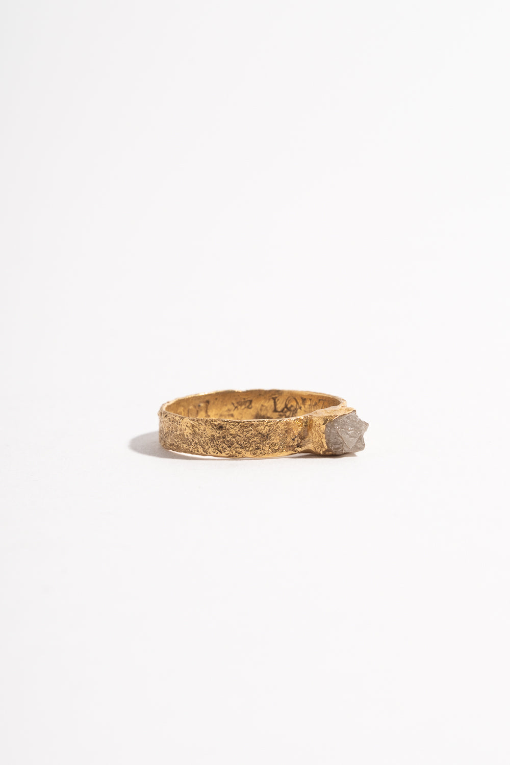 22K Light Raw Sapphire Ring