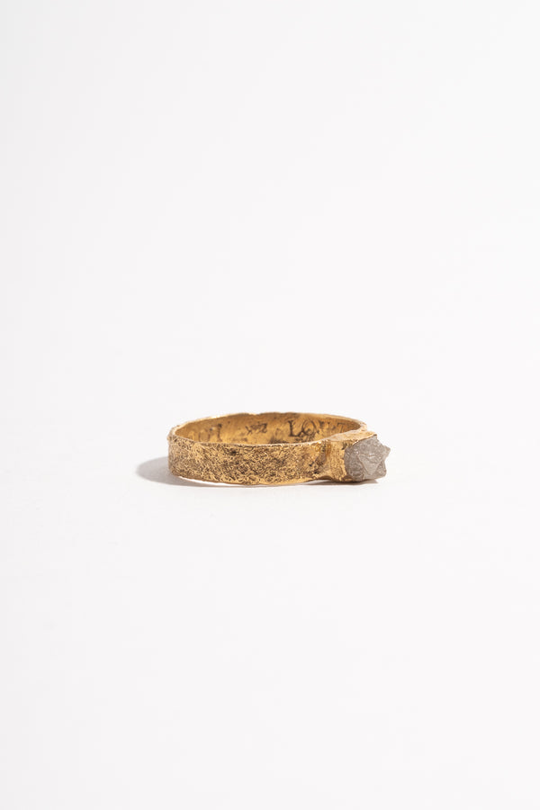 22K Light Raw Sapphire Ring