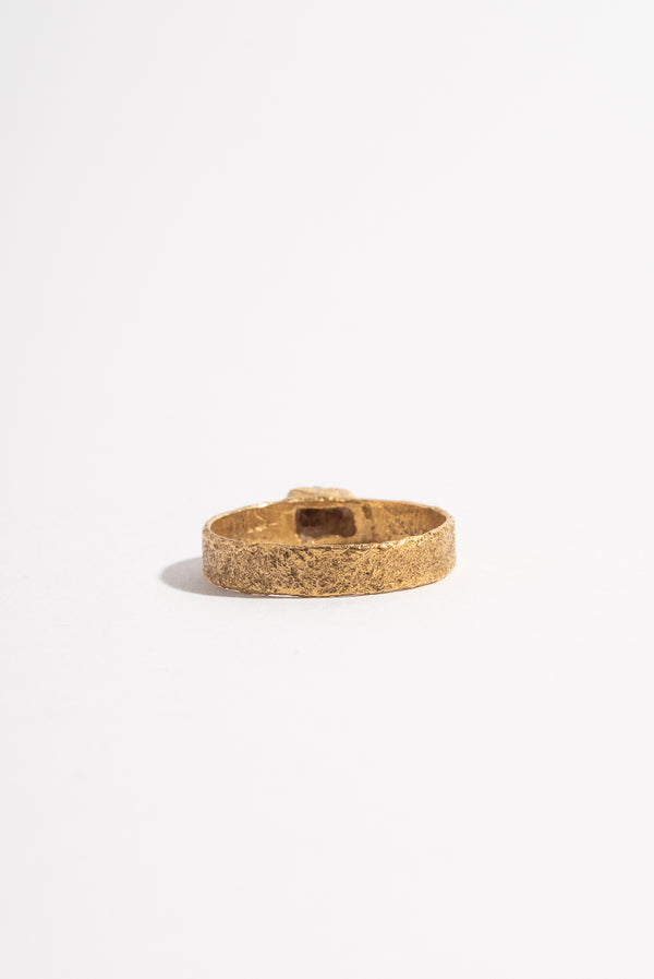 22K Light Raw Sapphire Ring