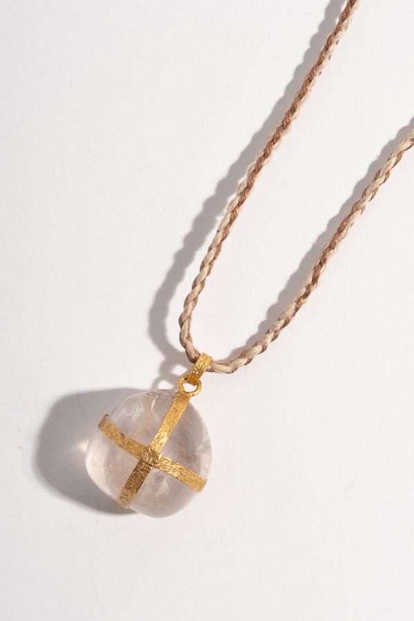 22K + Quartz Pendant