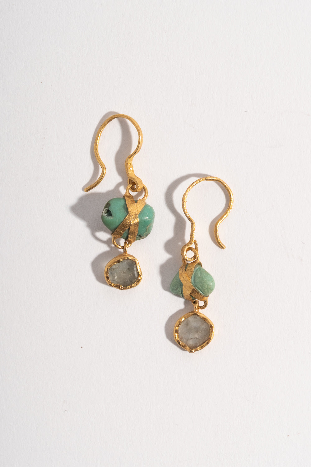 22K Turquoise + Montana Sapphire Earrings