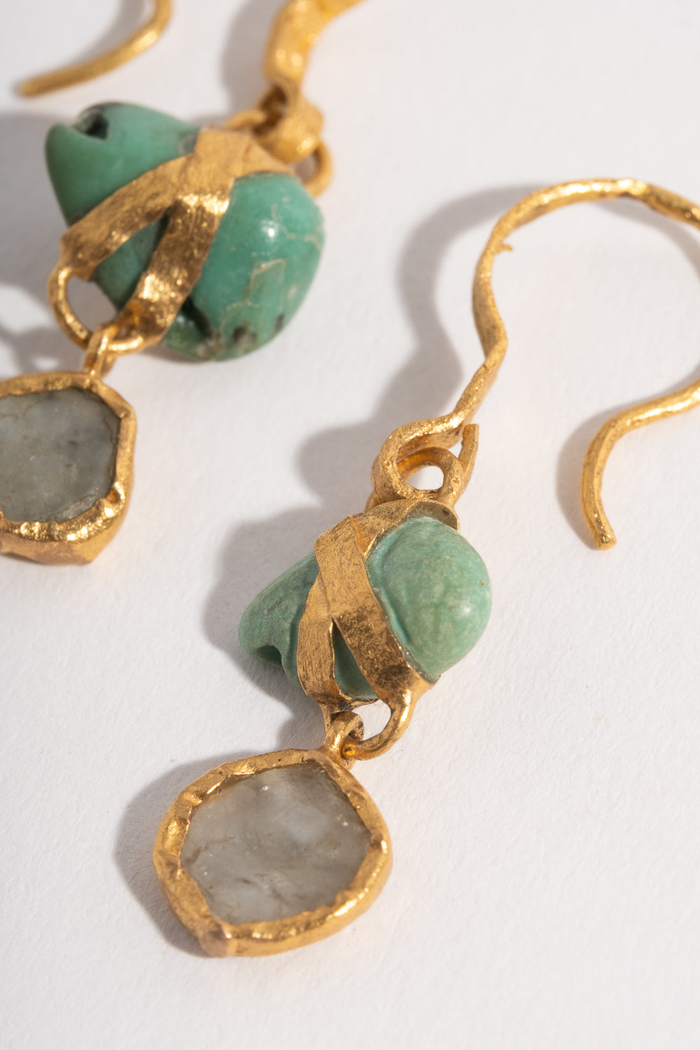 22K Turquoise + Montana Sapphire Earrings