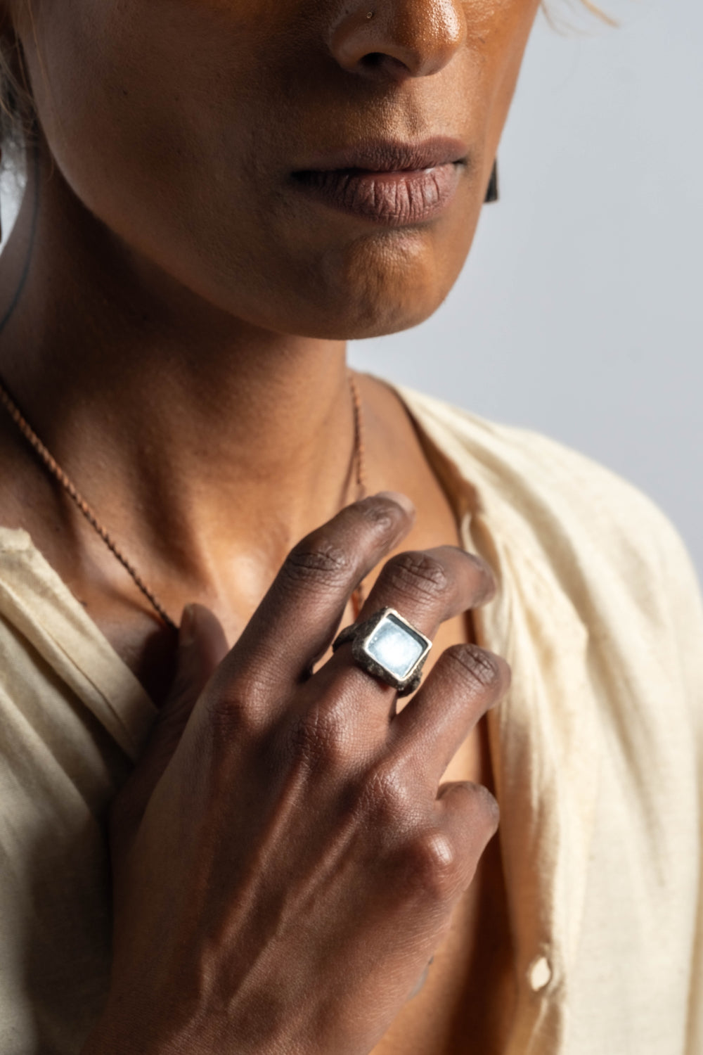 Sterling Mirror Ring