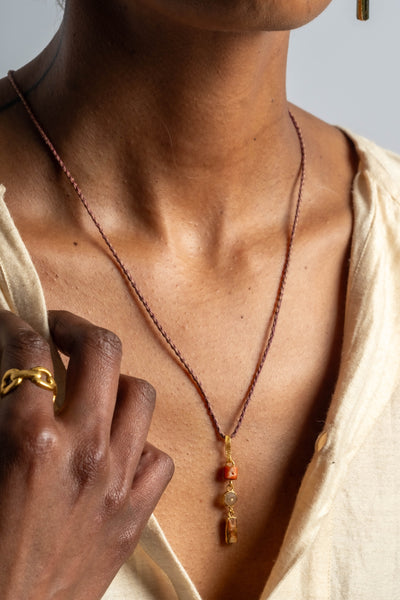 22K 3 Drop Chimu Pendant