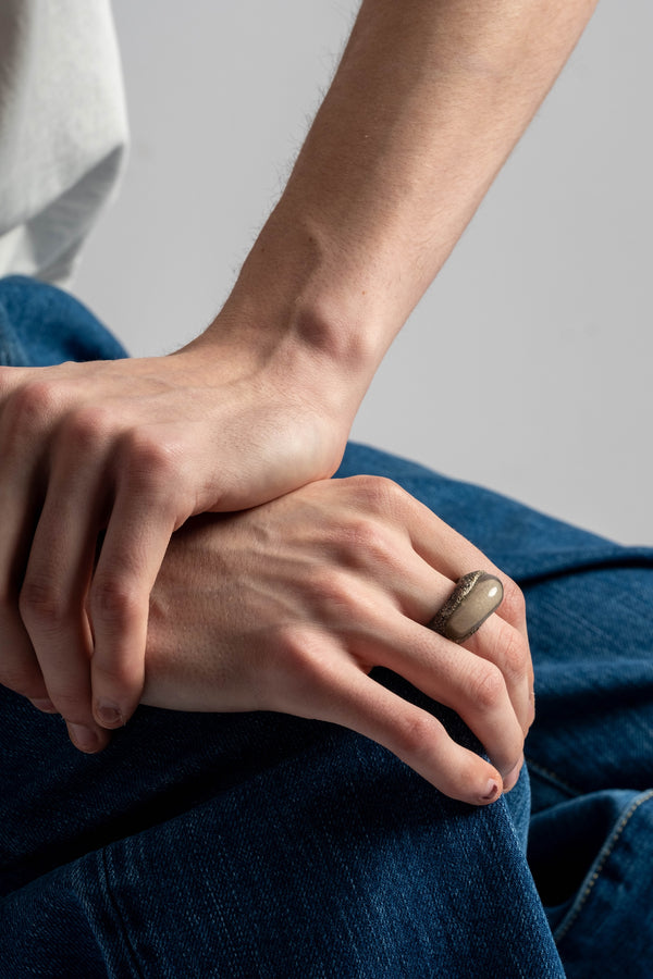 Sterling Jade Ring #3