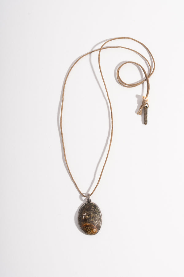 Sterling + 22K Buddha Shell Pendant