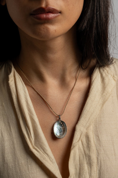 Sterling + 22K Buddha Shell Pendant
