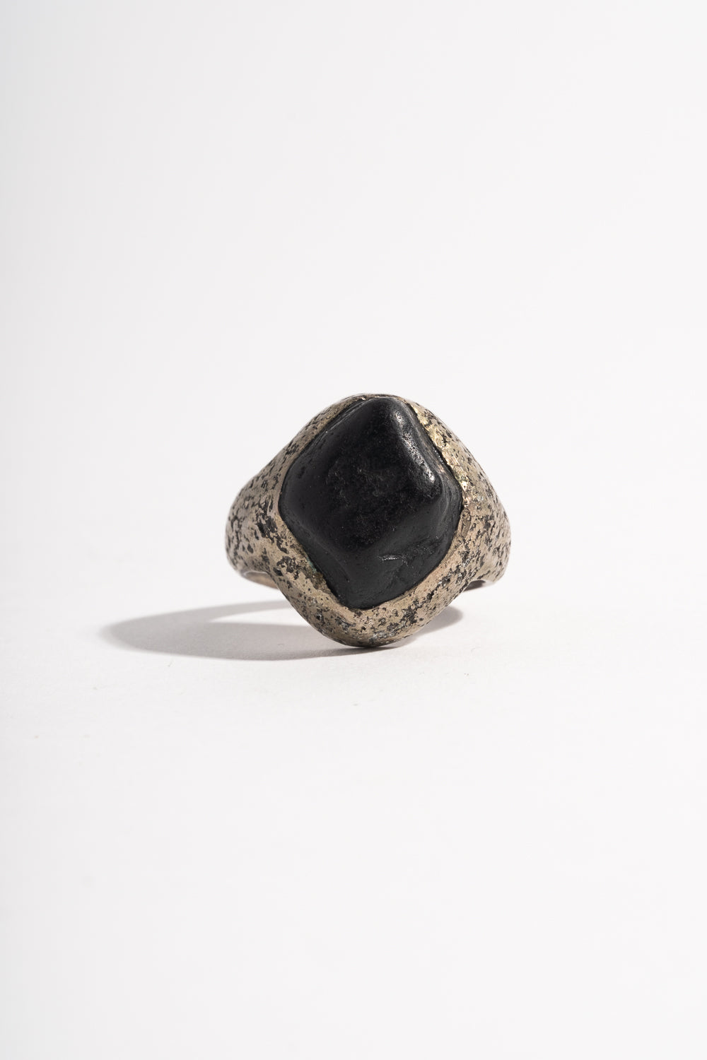 Sterling Black Basalt Ring