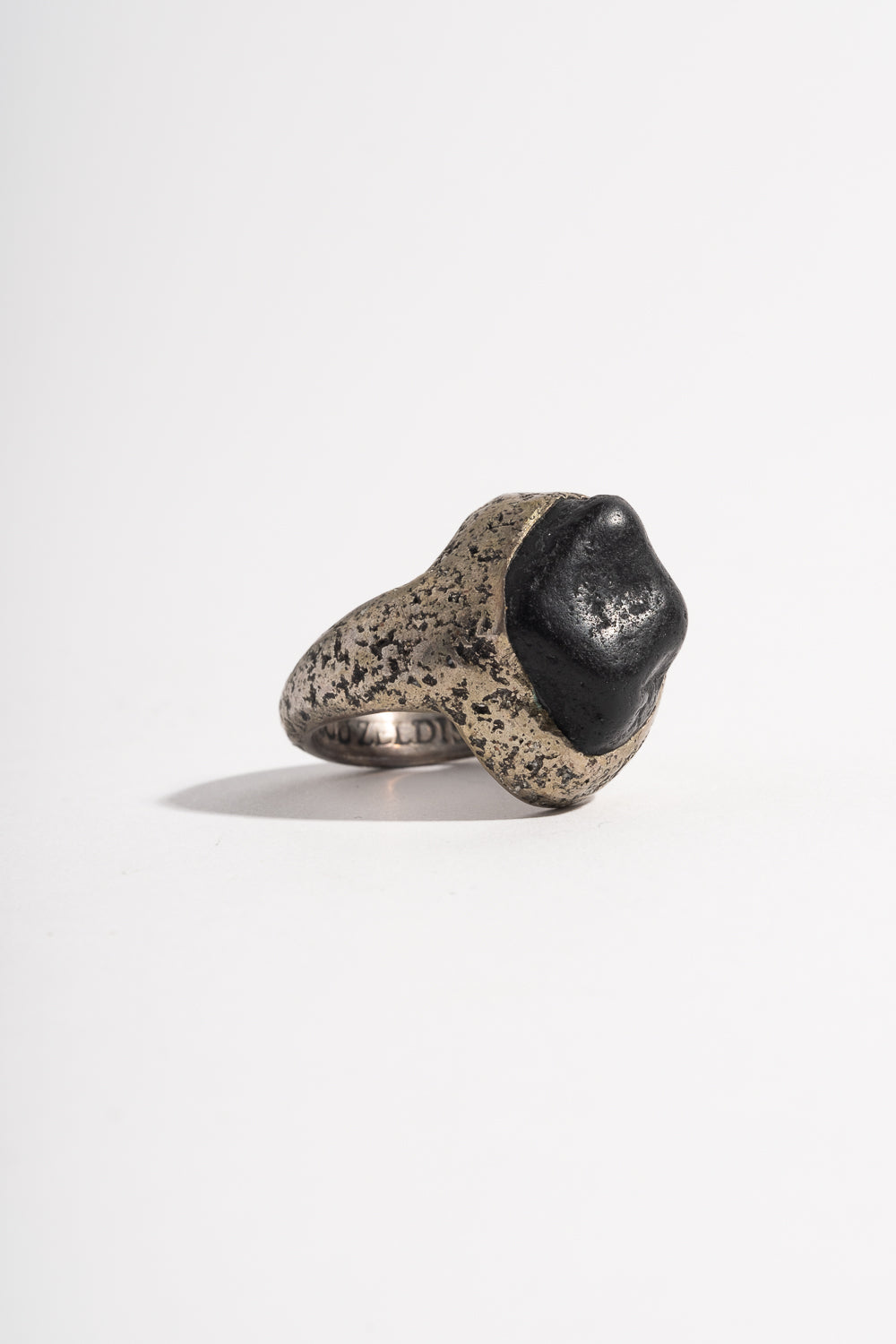Sterling Black Basalt Ring