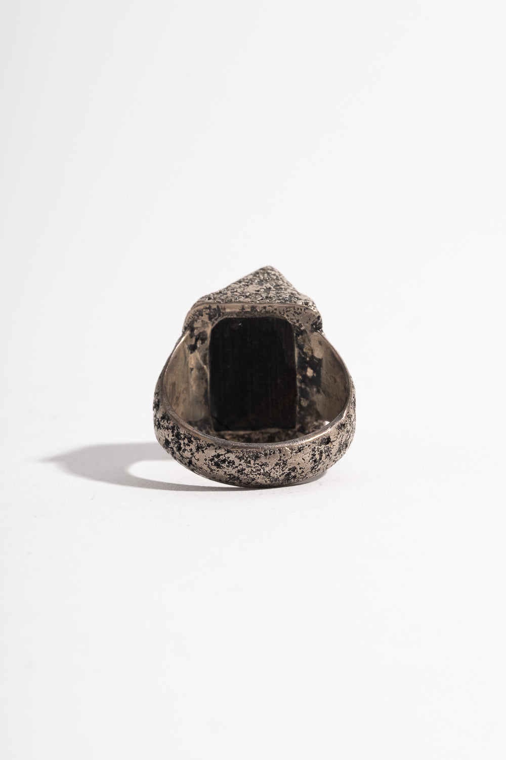 Sterling Black Wood + 22K Dot Ring