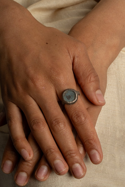 Sterling Distressed Mirror Ring