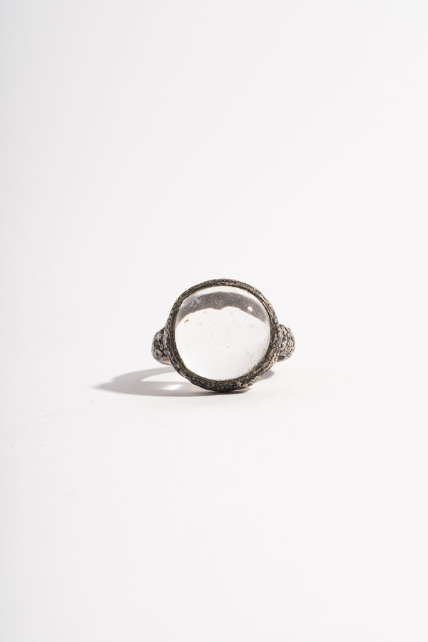Sterling Glass Billet Ring